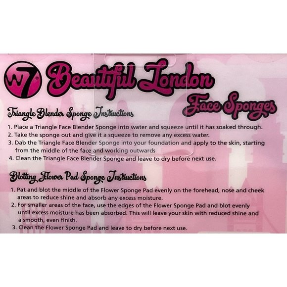 W7 - Beautiful London - Face Sponges - Blending Makeup Sponges - Picture 7 of 8